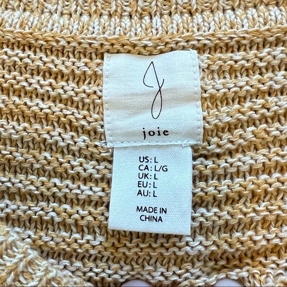 JOIE sweater ribbed round neck buttons large extra large - Picture 8 of 8